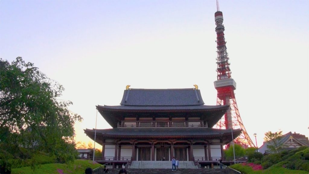 ver la torre de tokio desde zojo ji temple